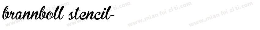 brannboll stencil字体转换